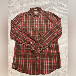 J. Crew Men’s‎ Plaid Shirt Slim Secret Wash Size M NWOT (A0356 B4)